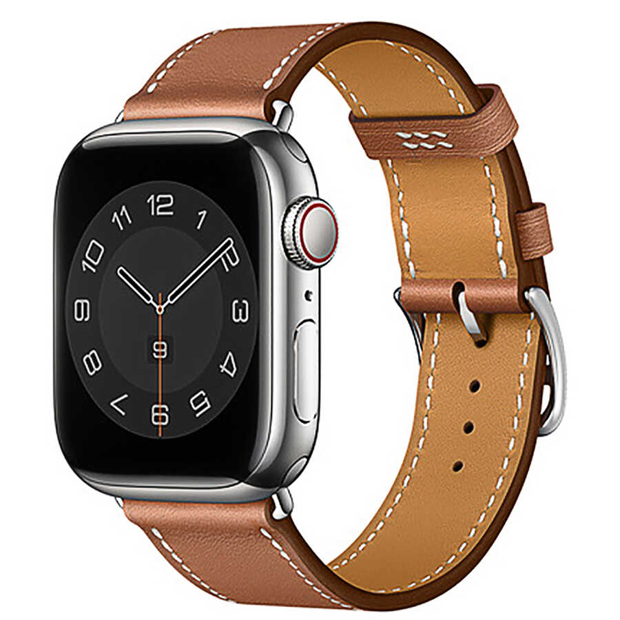 Apple Watch 44mm Wiwu Attleage Watchband Hakiki Deri Kordon