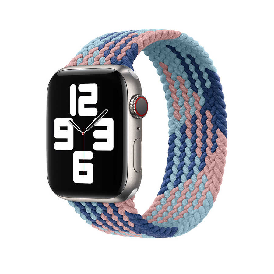 Apple Watch Ultra 49mm Kordon Wiwu Braided Solo Loop Contrast Color