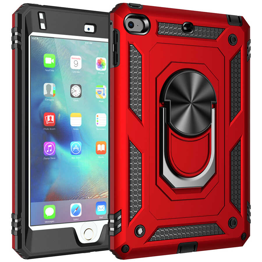 iPad Mini 5. Nesil - Uyumlu Uyumlu NXXA Tablet Vega Kapak-Kırmızı