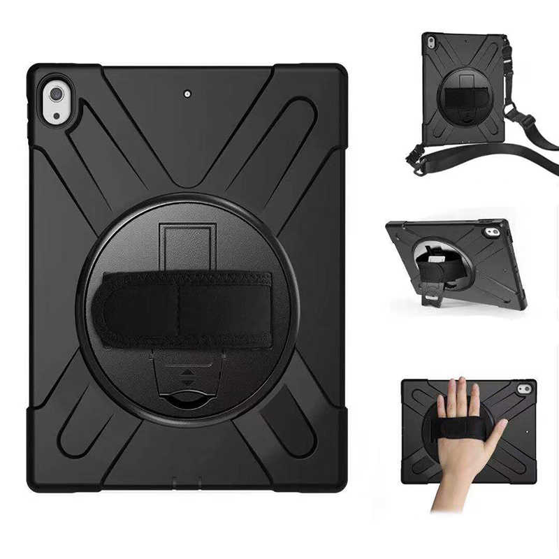 iPad Pro 12.9 2018 (3.Nesil) - Uyumlu Uyumlu NXXA Defender Tablet Silikon-Siyah