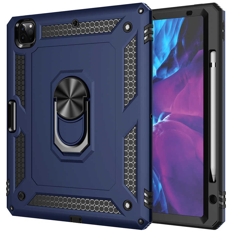 iPad Pro 12.9 2020 (4.Nesil) - Uyumlu Uyumlu NXXA Tablet Vega Kapak-Mavi