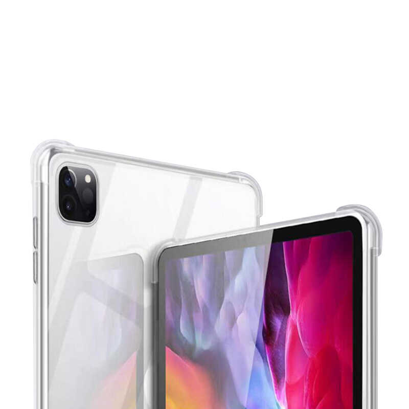 iPad Pro 12.9 2022 M2. Nesil Uyumlu Uyumlu NXXA Tablet Nitro Anti Shock Silikon Kapak-Renksiz