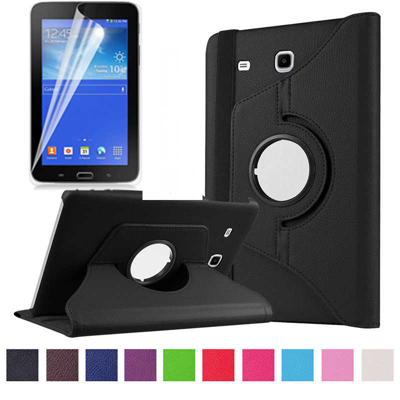 Galaxy Tab 3 Lite 7.0 T110 Uyumlu NXXA Dönebilen Standlı Kılıf-Siyah