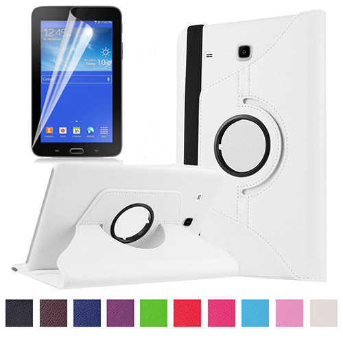 Galaxy Tab 3 Lite 7.0 T110  Uyumlu NXXA Dönebilen Standlı Kılıf-Beyaz