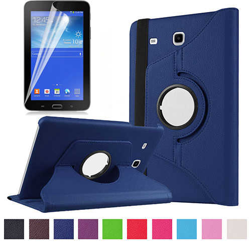 Galaxy Tab 3 Lite 7.0 T110  Uyumlu NXXA Dönebilen Standlı Kılıf-Lacivert