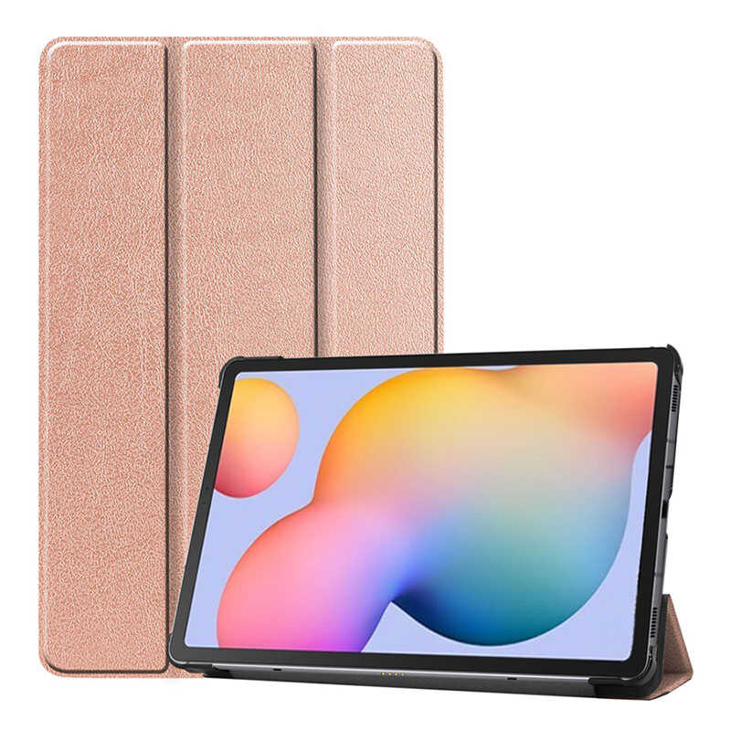 Galaxy Tab A7 Lite T225  Uyumlu NXXA Smart Cover Standlı 1-1 Kılıf-Rose Gold
