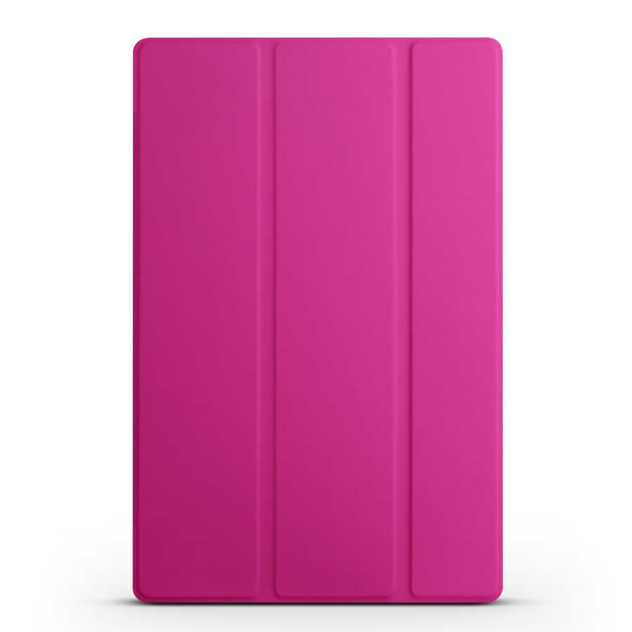Galaxy Tab A8 10.5 SM-X200 (2021)  Uyumlu NXXA Smart Cover Standlı 1-1 Kılıf-Pembe Koyu
