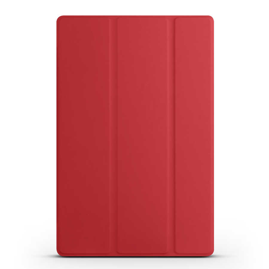 Galaxy Tab A8 10.5 SM-X200 (2021)  Uyumlu NXXA Smart Cover Standlı 1-1 Kılıf-Kırmızı