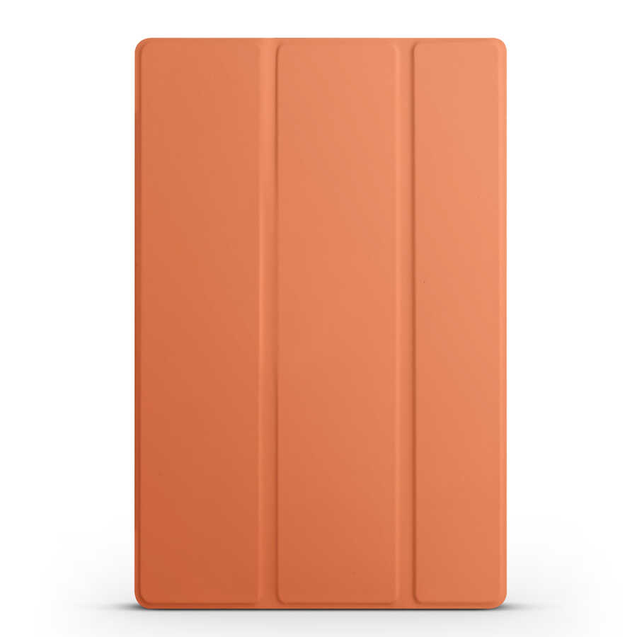 Galaxy Tab A8 10.5 SM-X200 (2021)  Uyumlu NXXA Smart Cover Standlı 1-1 Kılıf-Turuncu