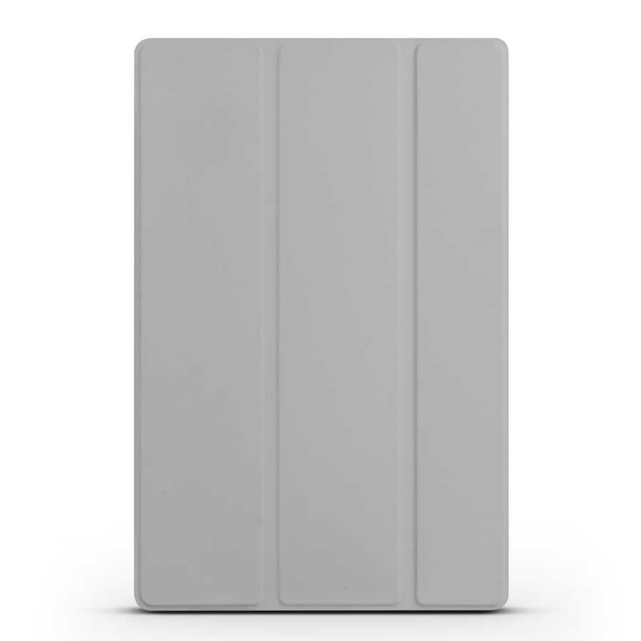 Galaxy Tab A8 10.5 SM-X200 (2021)  Uyumlu NXXA Smart Cover Standlı 1-1 Kılıf-Gri