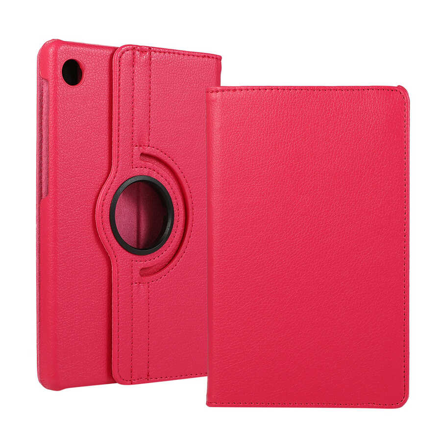 Lenovo Tab M10 TB-328F 3. Jenerasyon  Uyumlu NXXA Dönebilen Standlı Kılıf-Pembe Koyu