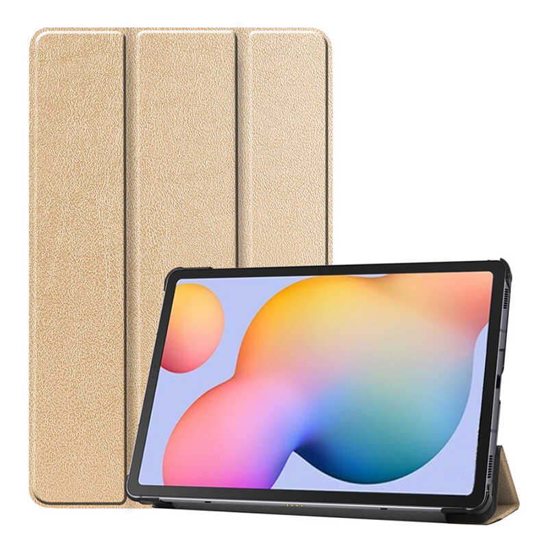 Lenovo Tab P11 Pro 11.2" 2.Nesil  Uyumlu NXXA Smart Cover Standlı 1-1 Kılıf-Gold