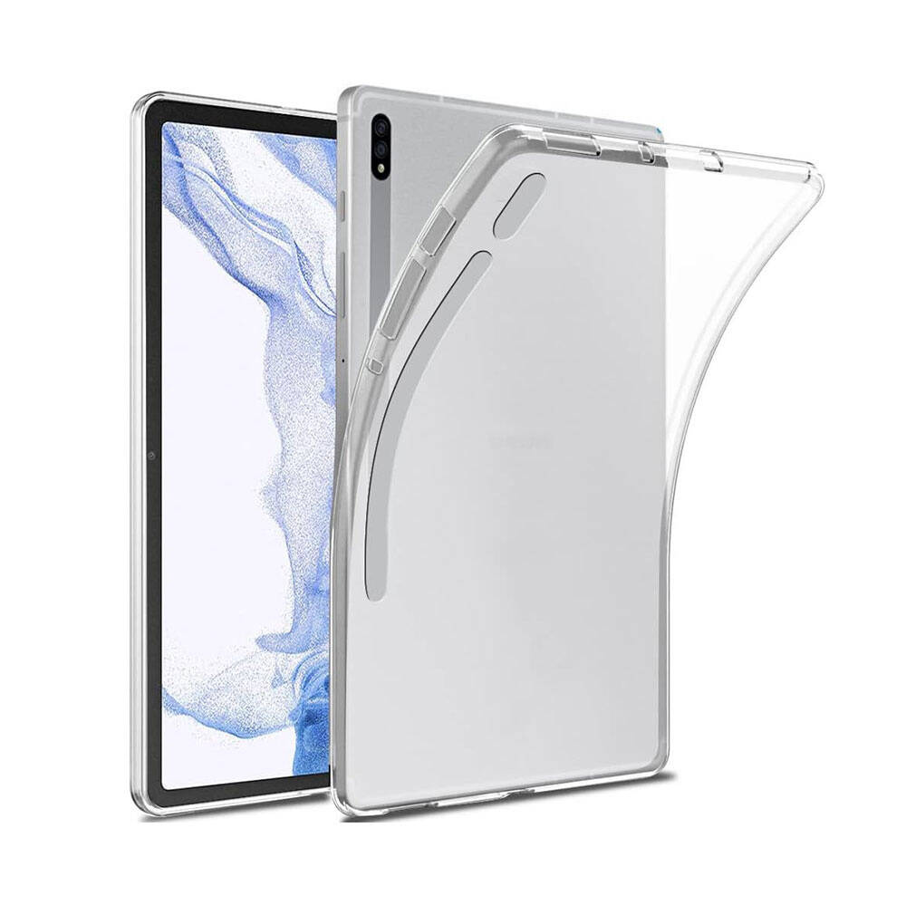 Galaxy Tab S8 Kılıf  Uyumlu NXXA Tablet Süper Silikon Kapak-Renksiz