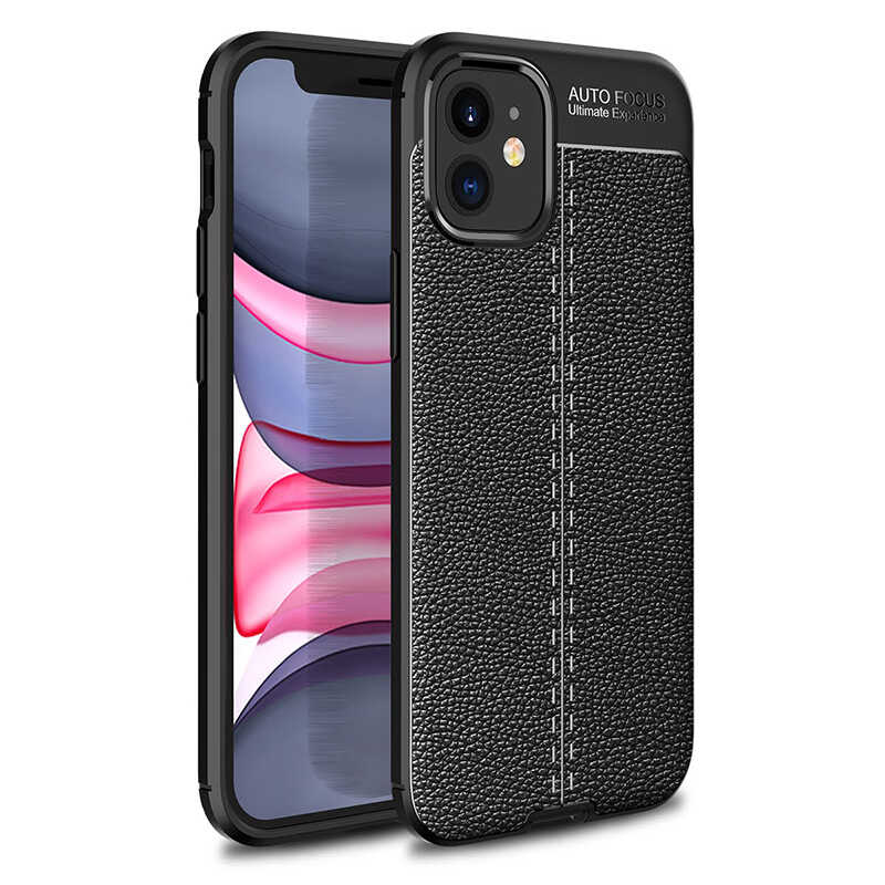 iPhone 12 Mini Uyumlu NXXA Niss Silikon Kapak-Siyah