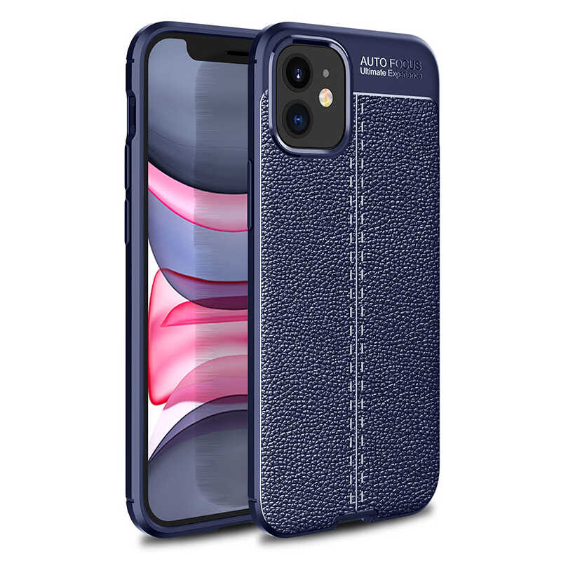 iPhone 12 Mini Uyumlu NXXA Niss Silikon Kapak-Lacivert