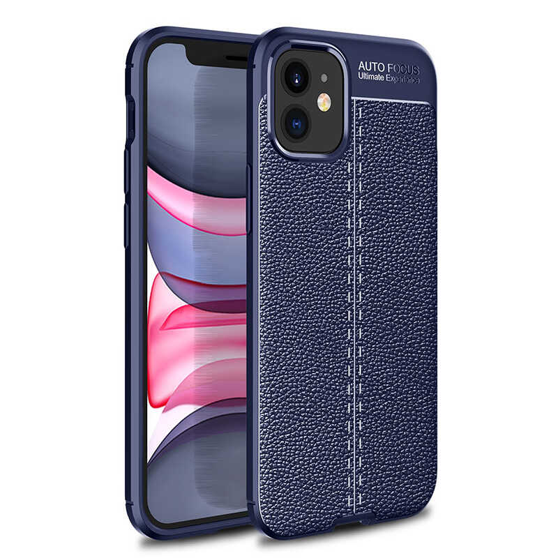 iPhone 12 Uyumlu NXXA Niss Silikon Kapak-Lacivert