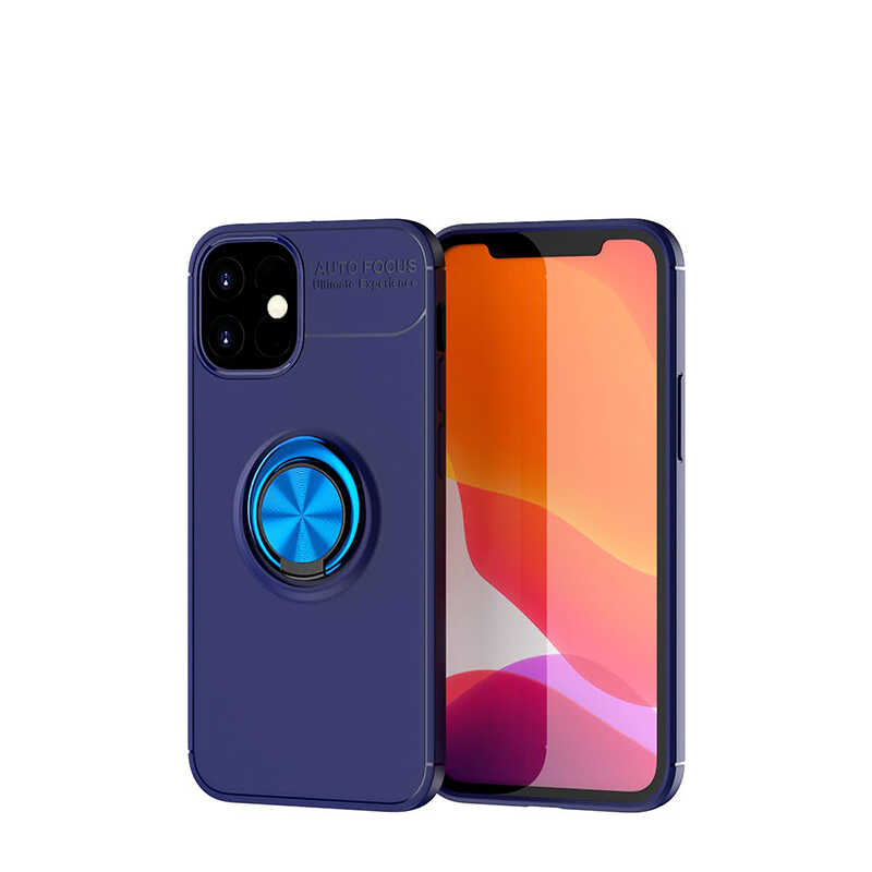 iPhone 12 Mini Uyumlu NXXA Ravel Silikon Kapak-Mavi