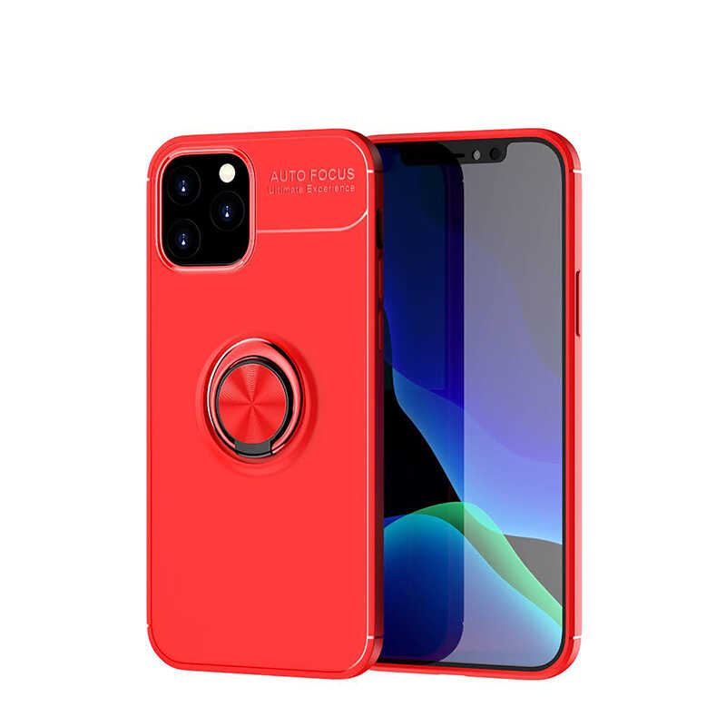 iPhone 12 Pro Uyumlu NXXA Ravel Silikon Kapak-Kırmızı