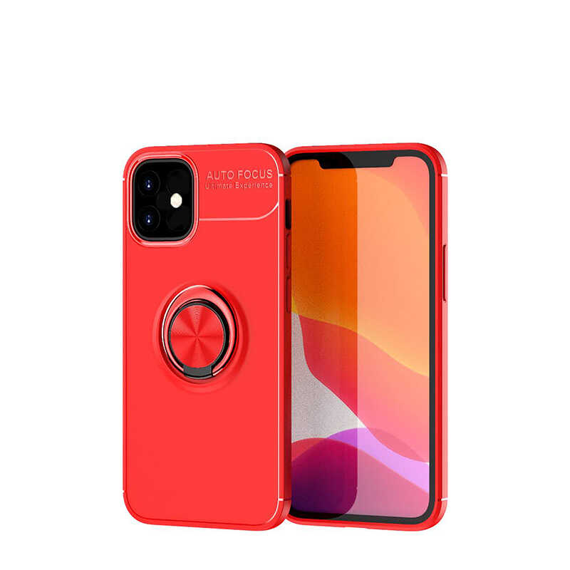iPhone 12 Uyumlu NXXA Ravel Silikon Kapak-Kırmızı