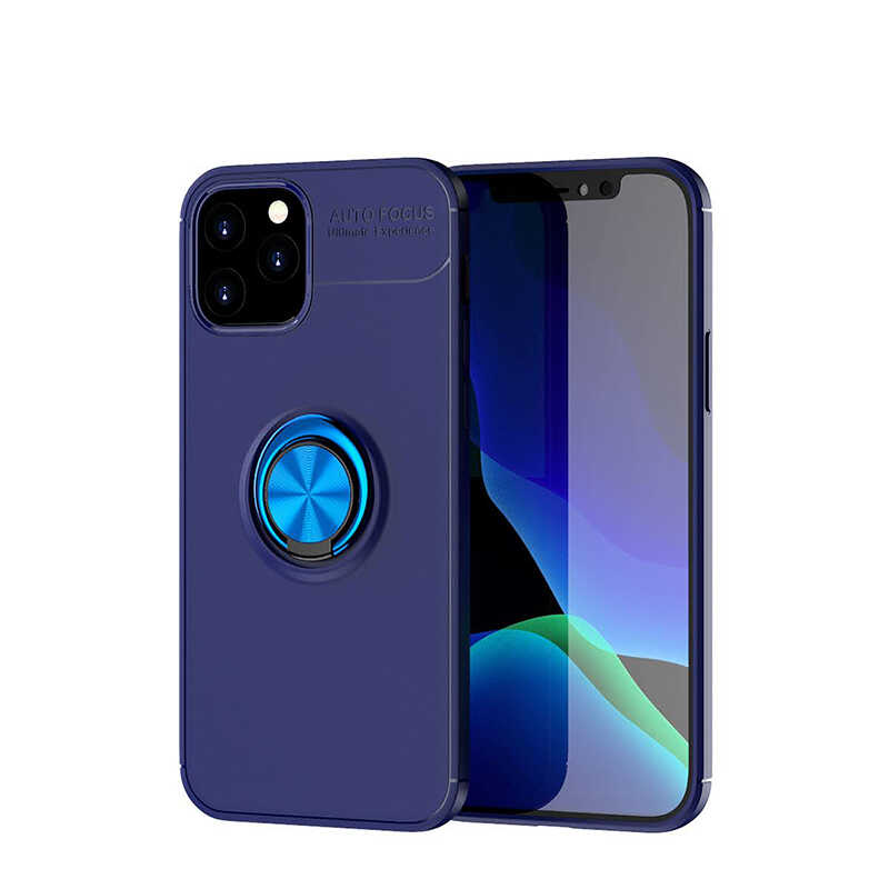 iPhone 12 Pro Max Uyumlu NXXA Ravel Silikon Kapak-Mavi