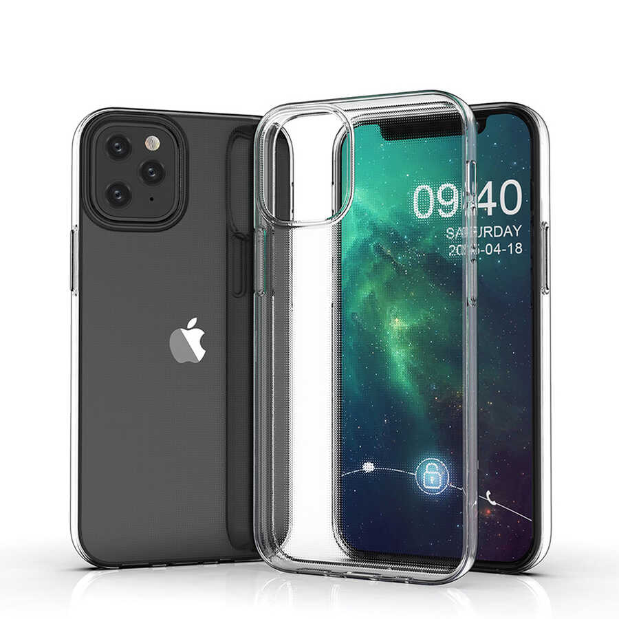iPhone 12 Uyumlu NXXA Süper Silikon Kapak-Renksiz