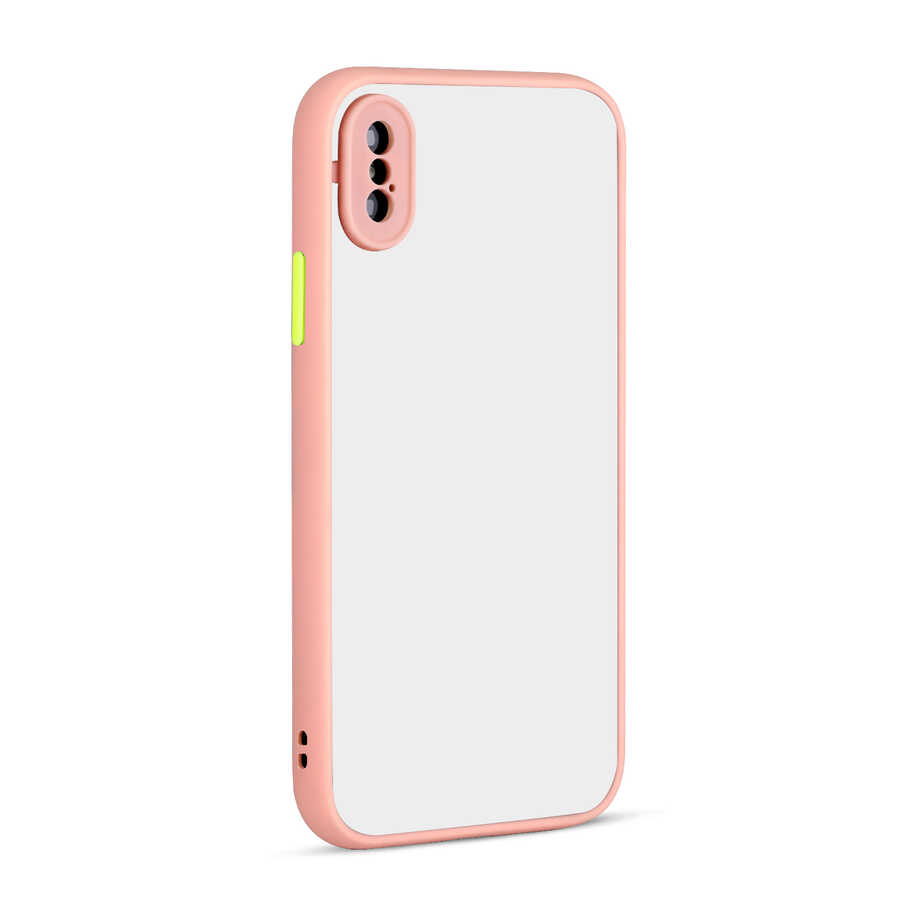 iPhone X Uyumlu NXXA Hux Kapak-Pembe