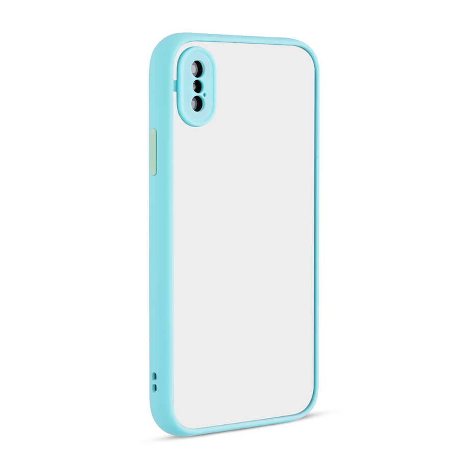 iPhone XS 5.8 Uyumlu NXXA Hux Kapak-Turkuaz