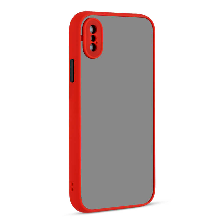 iPhone XS Max 6.5 Uyumlu NXXA Hux Kapak-Kırmızı