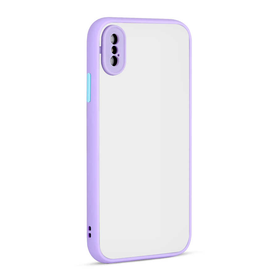iPhone XS Max 6.5 Uyumlu NXXA Hux Kapak-Lila