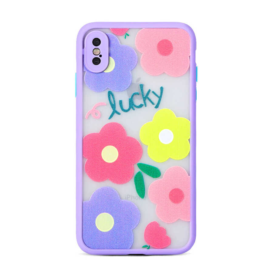 iPhone XS Max 6.5 Uyumlu NXXA Fily Kapak-Lila