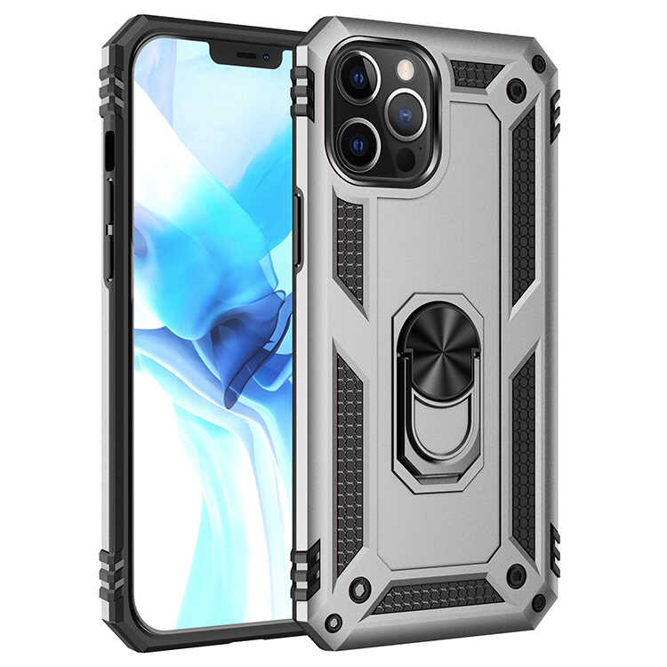 iPhone 12 Pro Max Uyumlu NXXA Vega Kapak-Gri