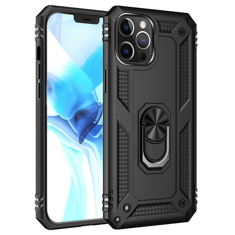 iPhone 12 Pro Max Uyumlu NXXA Vega Kapak-Siyah
