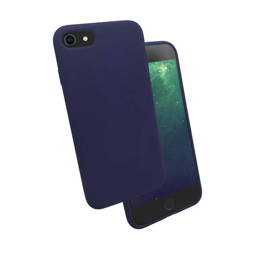 iPhone SE 2020 Uyumlu NXXA Silk Silikon-Lacivert