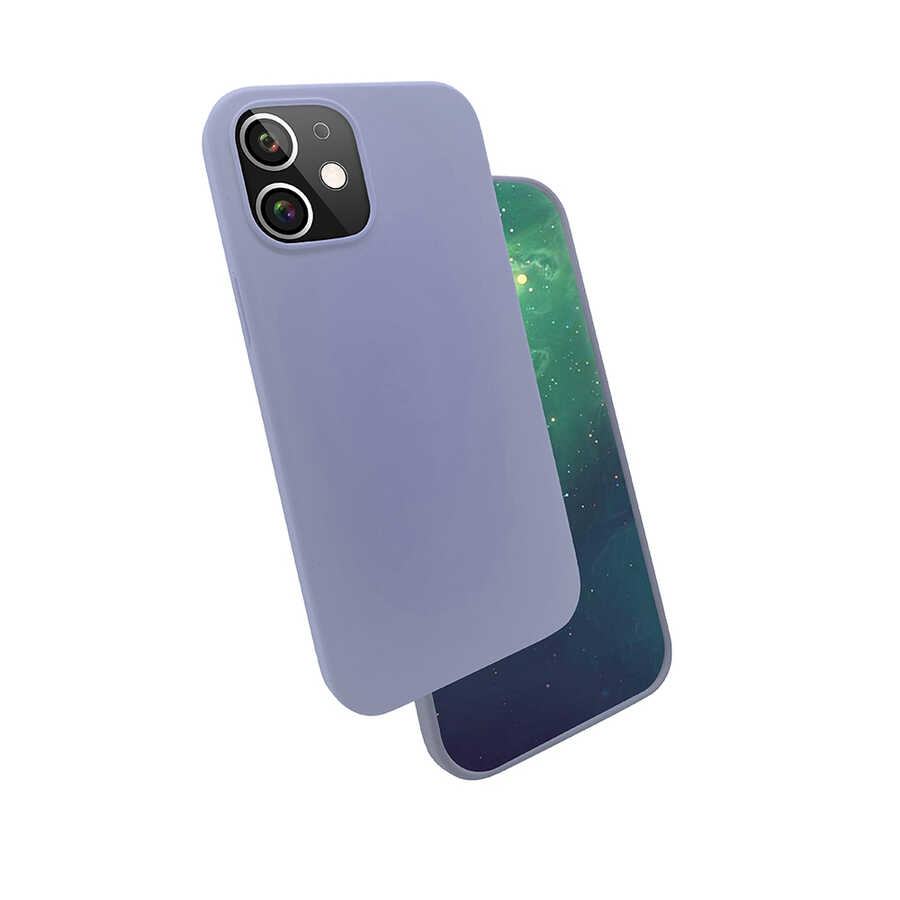 iPhone 12 Uyumlu NXXA Silk Silikon-Lila
