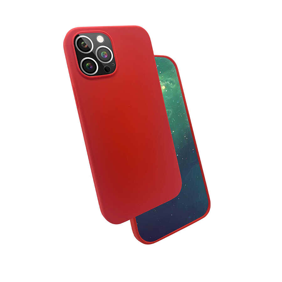 iPhone 12 Pro Uyumlu NXXA Silk Silikon-Kırmızı