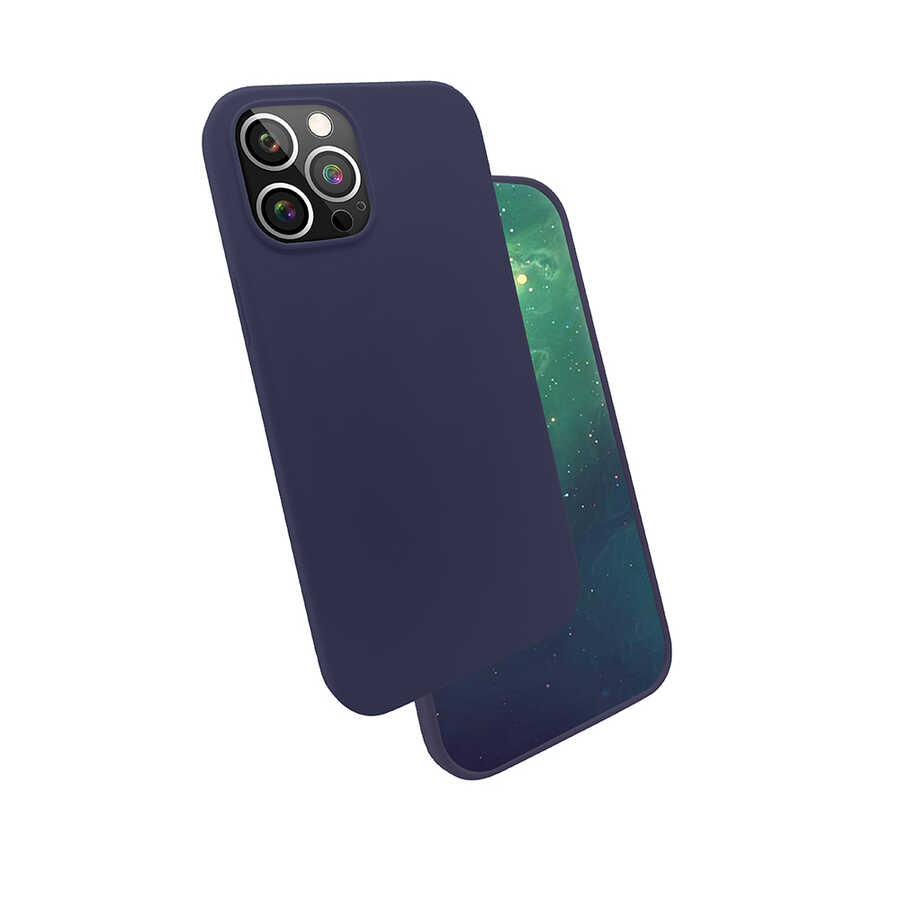 iPhone 12 Pro Max Uyumlu NXXA Silk Silikon-Lacivert