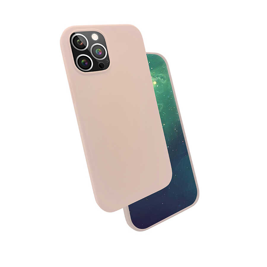 iPhone 12 Pro Max Uyumlu NXXA Silk Silikon-Pembe