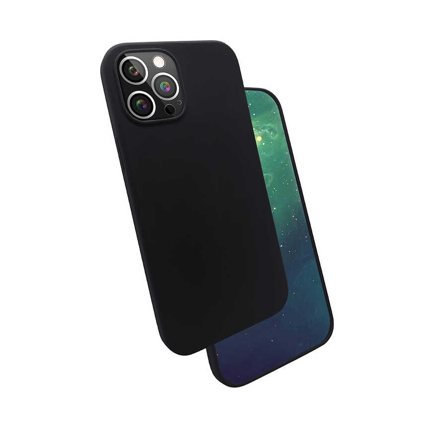 iPhone 12 Pro Max Uyumlu NXXA Silk Silikon-Siyah