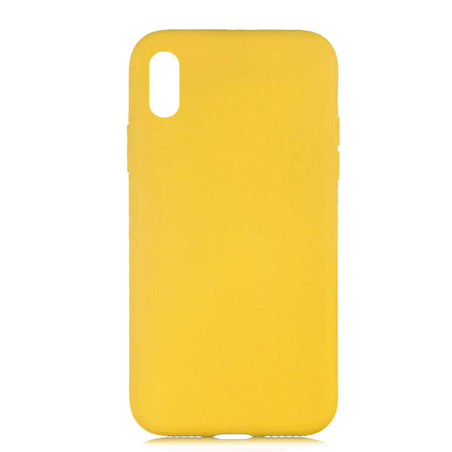 iPhone XS 5.8 Uyumlu NXXA LSR LaAAKan Kapak-Sarı
