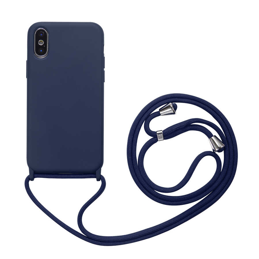iPhone X Uyumlu NXXA Ropi Kapak-Lacivert