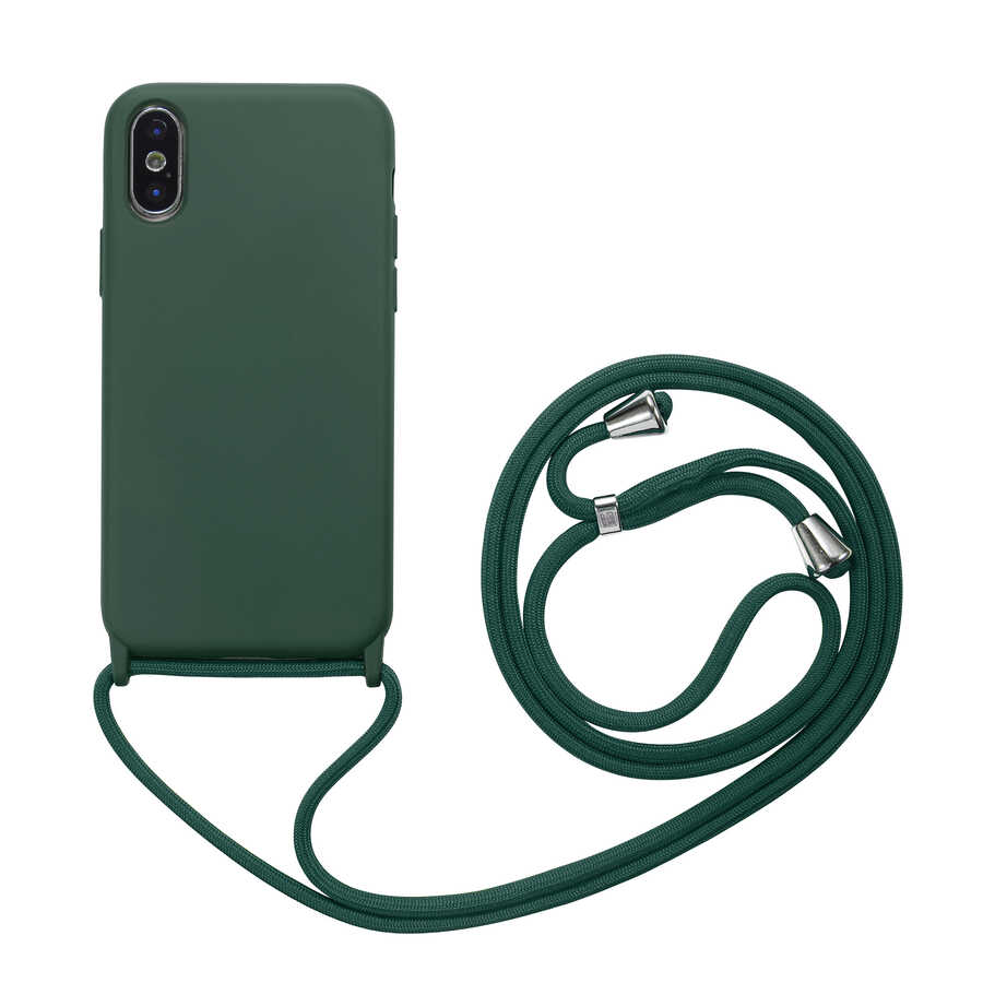 iPhone X Uyumlu NXXA Ropi Kapak-Koyu Yeşil