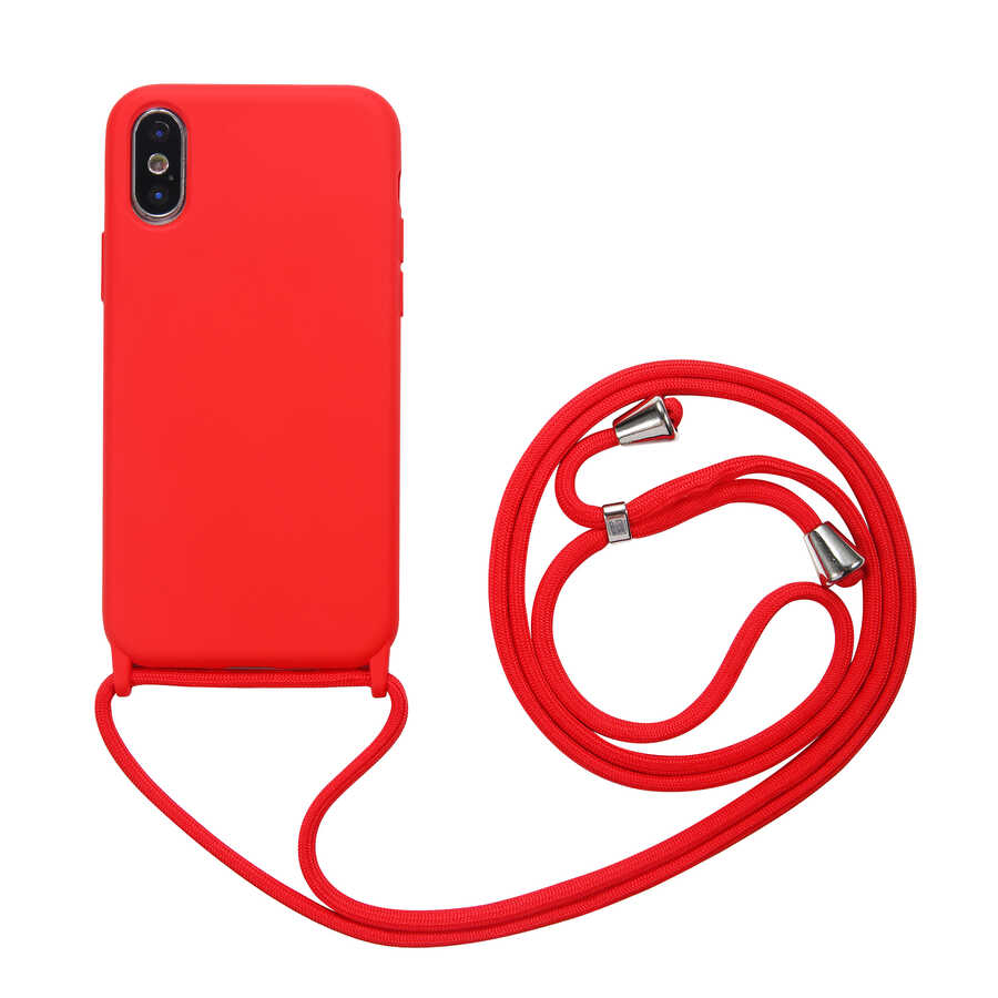 iPhone X Uyumlu NXXA Ropi Kapak-Kırmızı