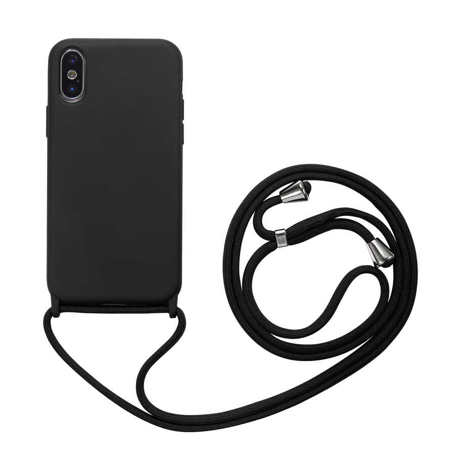 iPhone XS 5.8 Uyumlu NXXA Ropi Kapak-Siyah