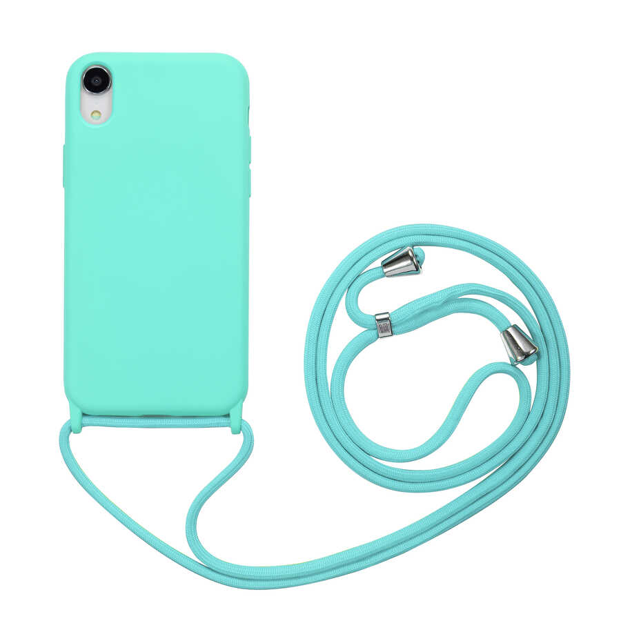 iPhone XR 6.1 Uyumlu NXXA Ropi Kapak-Turkuaz