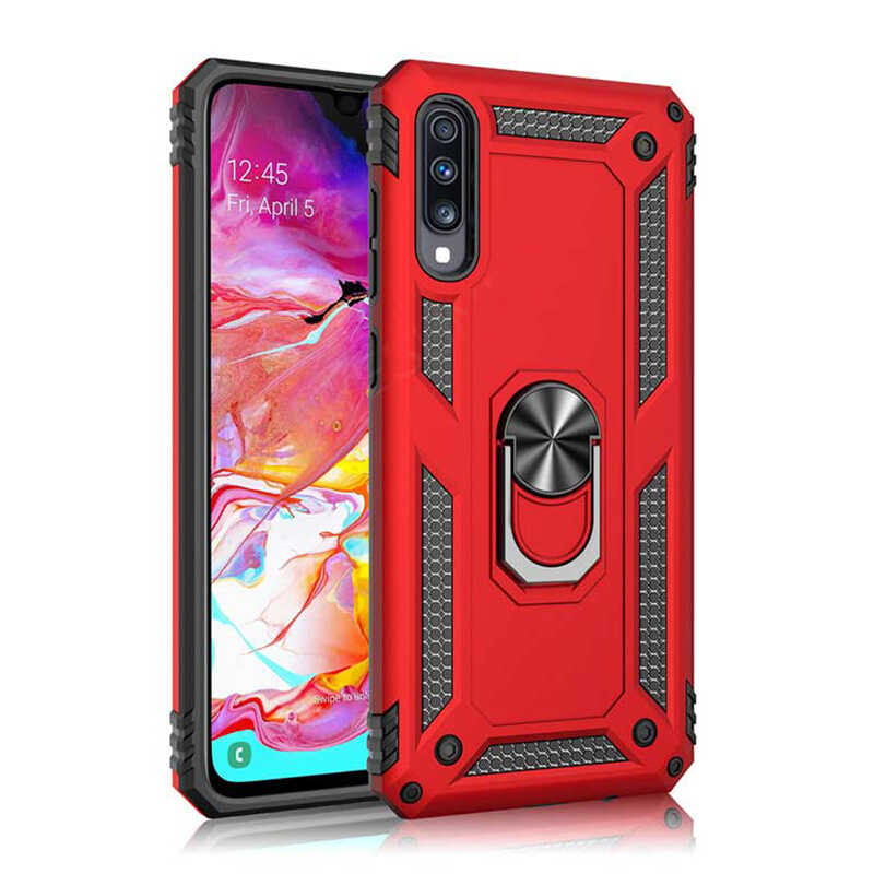 Huawei P Smart Pro 2019 Kılıf NXXA Vega Kapak-Kırmızı