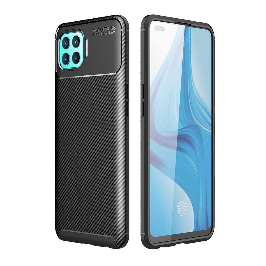 Oppo Reno 4 Lite Kılıf NXXA Negro Silikon Kapak-Siyah