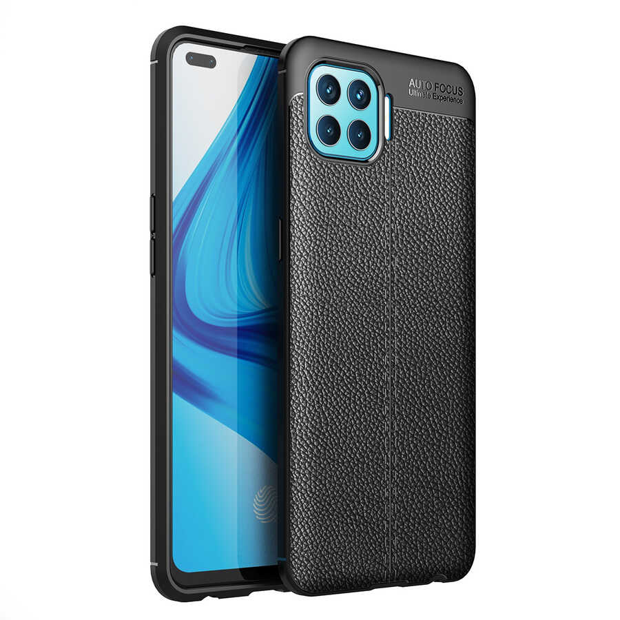 Oppo Reno 4 Lite Kılıf NXXA Niss Silikon Kapak-Siyah