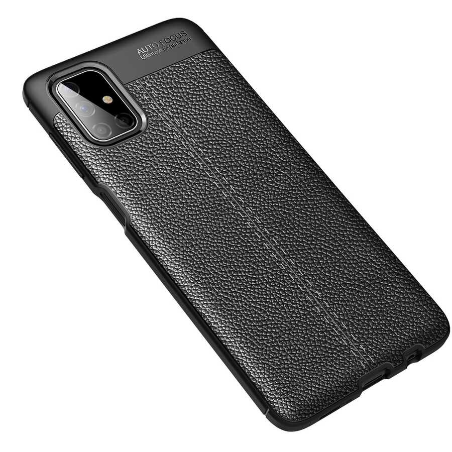 Galaxy M51 Kılıf NXXA Niss Silikon Kapak-Siyah
