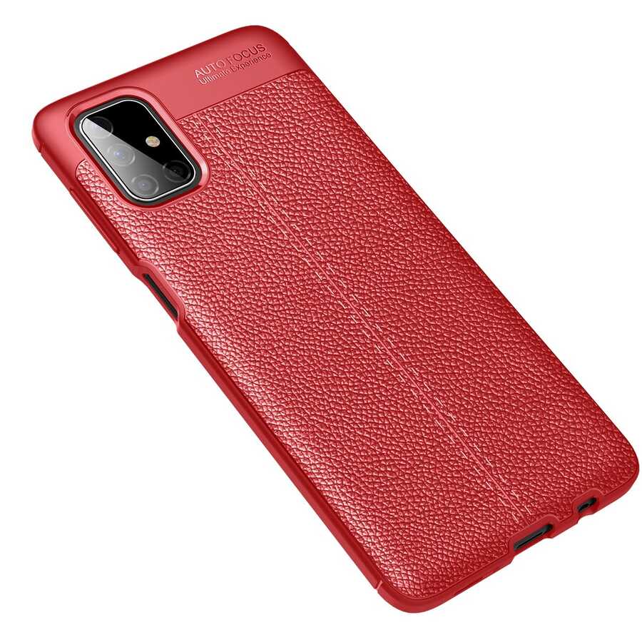 Galaxy M51 Kılıf NXXA Niss Silikon Kapak-Kırmızı