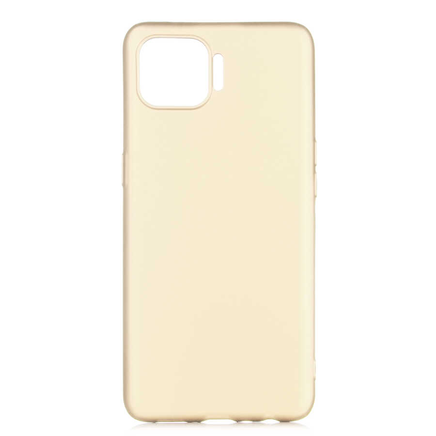 Oppo Reno 4 Lite Kılıf NXXA Premier Silikon Kapak-Gold
